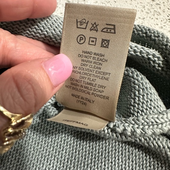 Burberry Knit 100% Cotton Nova Check Sweater Snap Turtleneck Size Small EUC - Picture 12 of 13